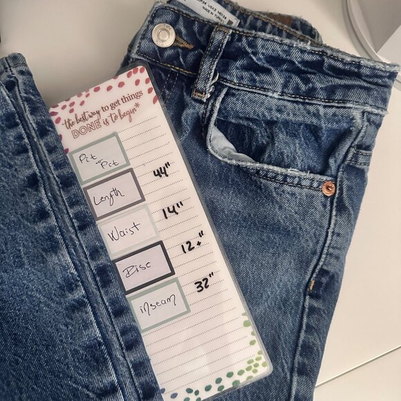 Zara Womens High-Rise Straight Leg Jeans Size 2 / EUR 34 Blue Vintage Wash Denim - Picture 9 of 11